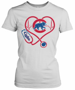 Chicago Cubs Baseball Stethoscope Heartbeat T-Shirt Classic Women's T-shirt