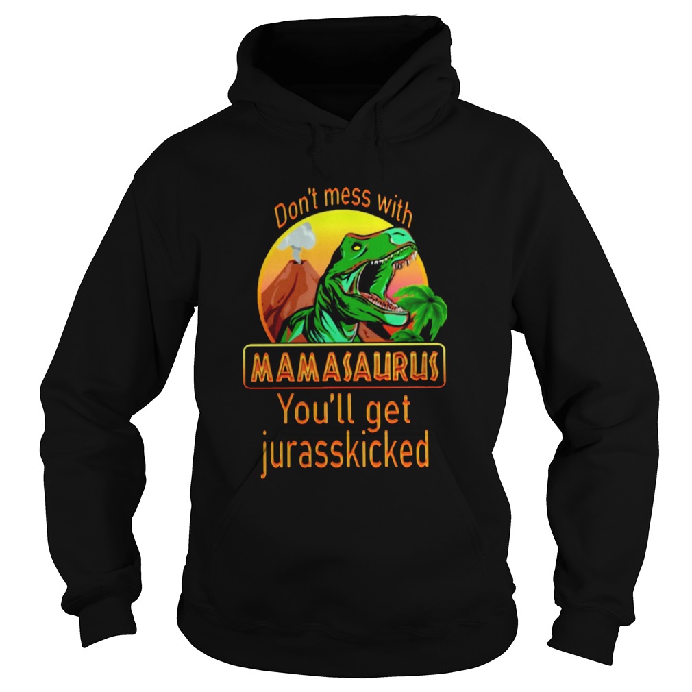 Dinosaur Trex Dont Mess With Mamasaurus Youll Get Jurasskicked Hoodie