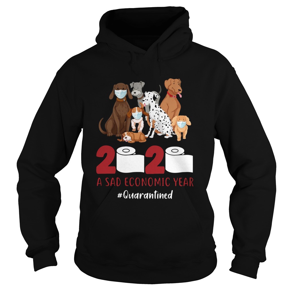 Dog 2020 a sad economic year quarantined Hoodie