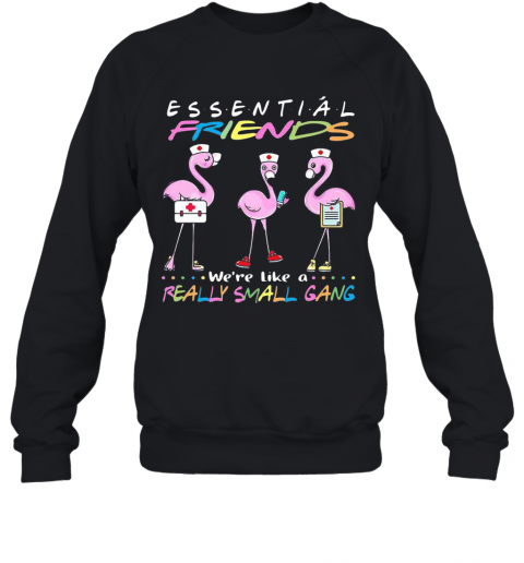 Flamingo We'Re More Than Just Essential Friends We'Re Like A Really Small Gang T-Shirt Unisex Sweatshirt