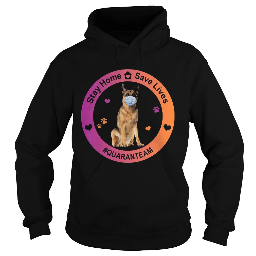 German shepherd stay home save lives quaranteam covid19 Hoodie