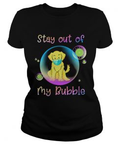 Golden retriever stay out of my bubble coronavirus mask covid19  Classic Ladies