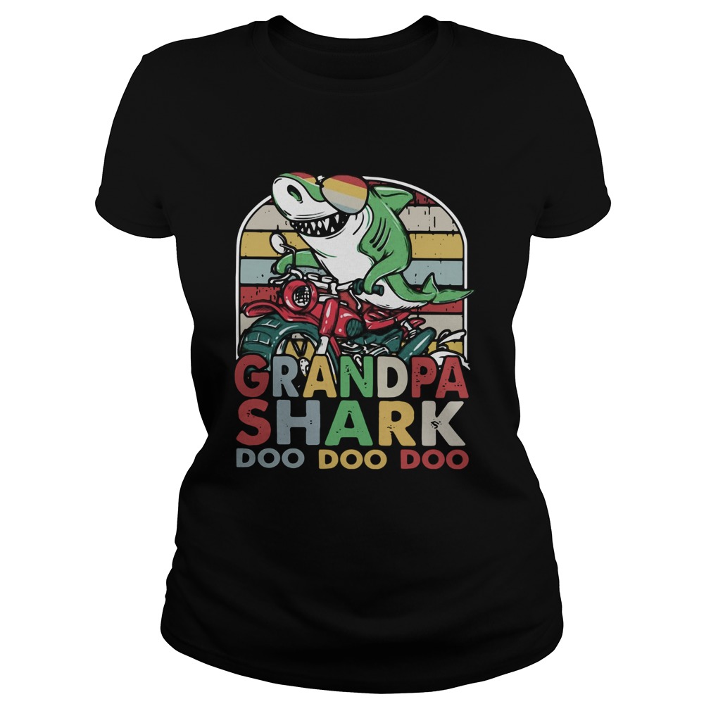 Grandfather Shark Doo Doo Doo Biker Premium Classic Ladies