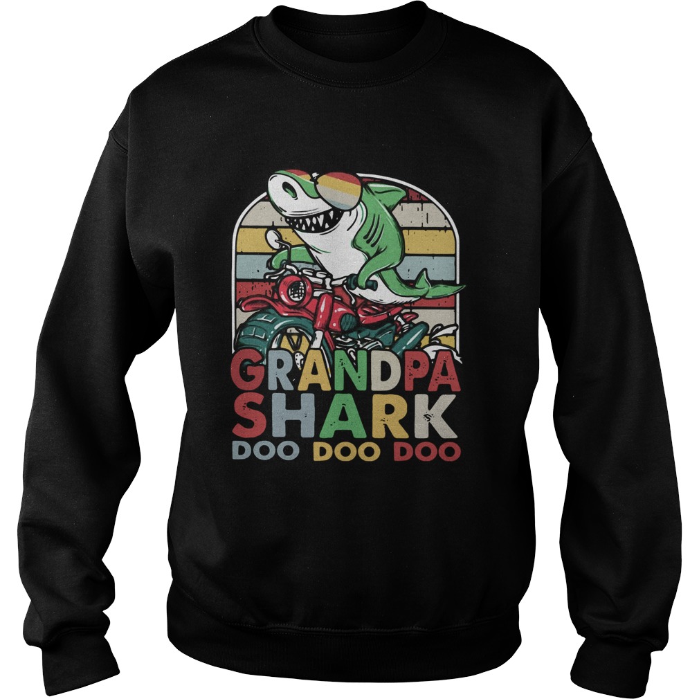 Grandfather Shark Doo Doo Doo Biker Premium Sweatshirt