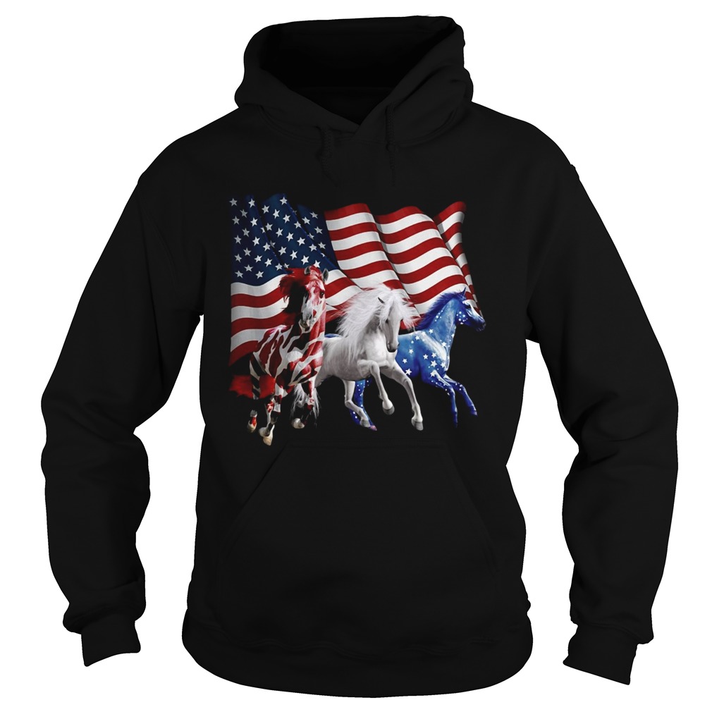 Horse American Flag Hoodie