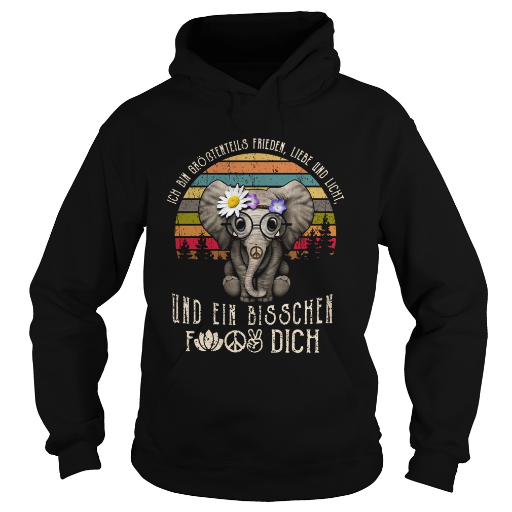 Ich Bin Grtenteils Frieden Liebe Und Licht Elefant Hoodie