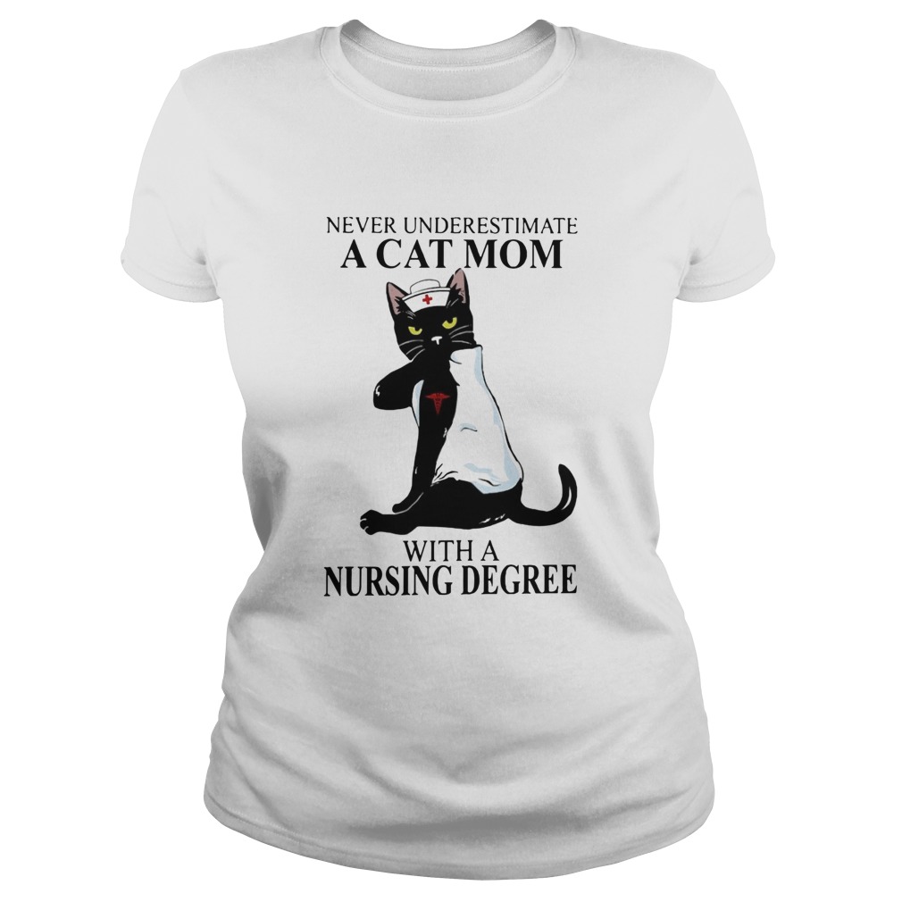 Never Underestimate A Cat Mom With A Nursing Degree Classic Ladies