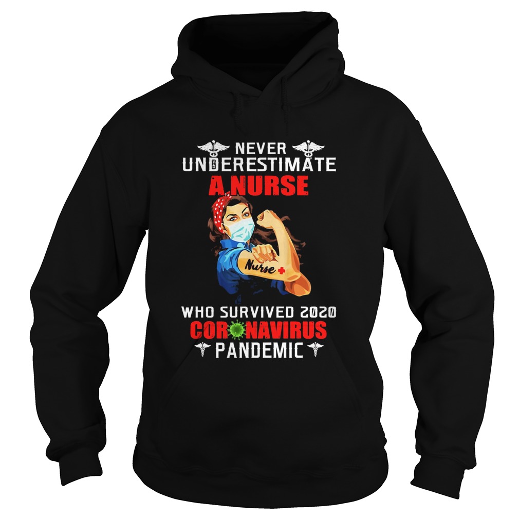 Never Underestimate A Nurse Who Survived 2020 Coronavirus Pandemic Hoodie