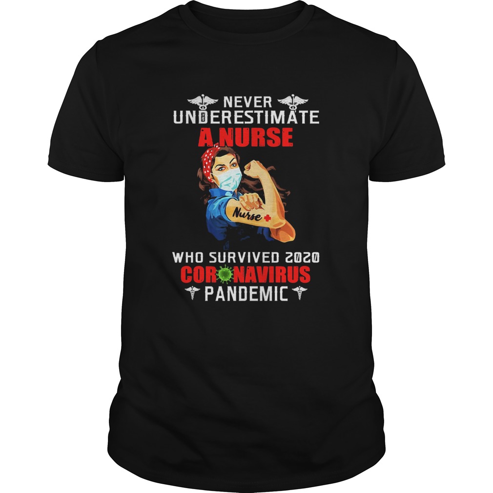 Never Underestimate A Nurse Who Survived 2020 Coronavirus Pandemic shirt