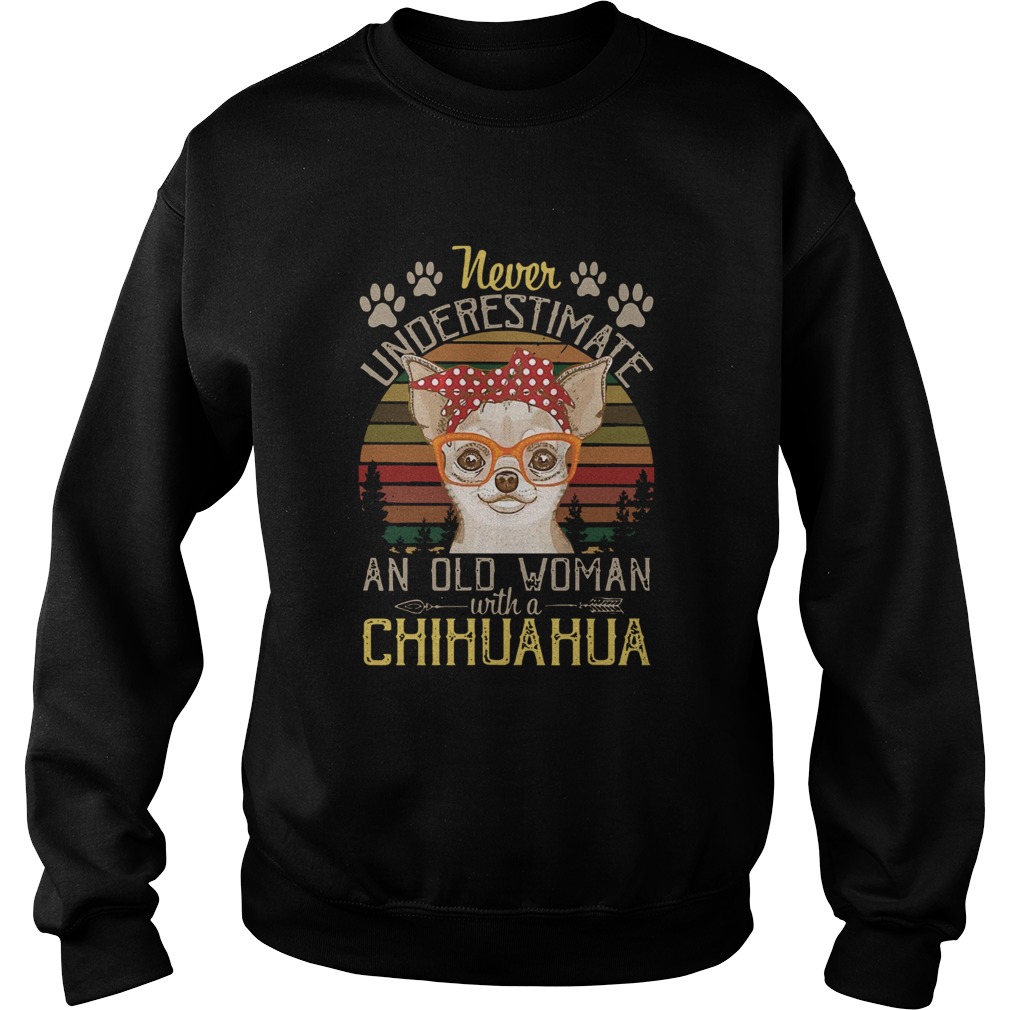 Never Underestimate An Old A Chihuahua Vintage Sweatshirt