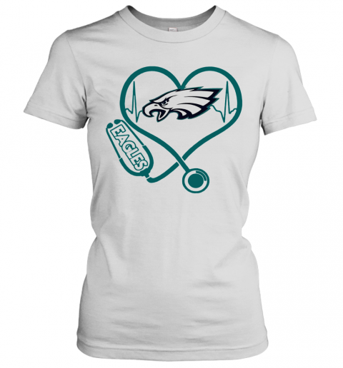 Nice Heartbeat Nurse Philadelphia Eagles Stethoscope T-Shirt Classic Women's T-shirt