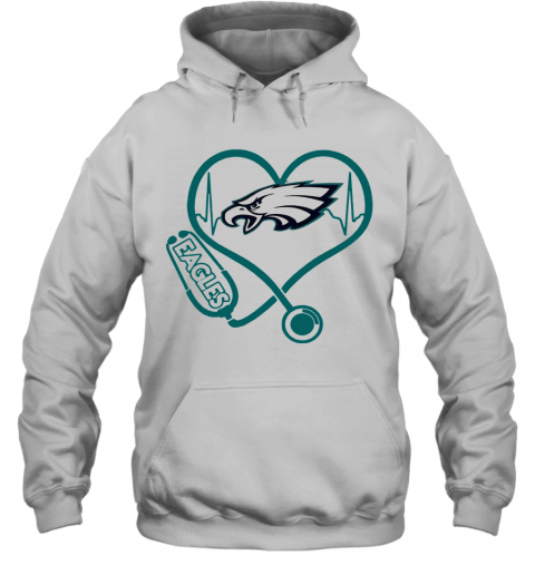 Nice Heartbeat Nurse Philadelphia Eagles Stethoscope T-Shirt Unisex Hoodie