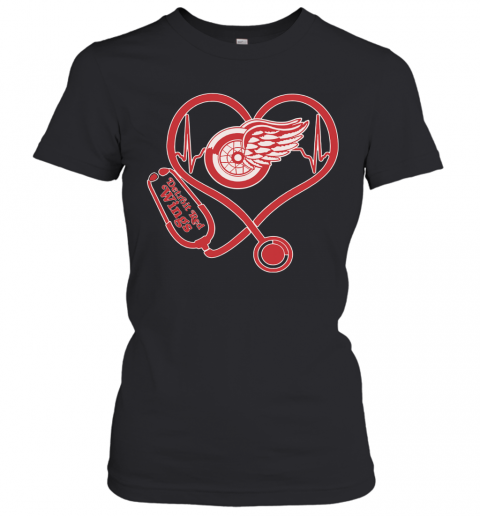 Nurse Heart Detroit Red Wings T-Shirt Classic Women's T-shirt