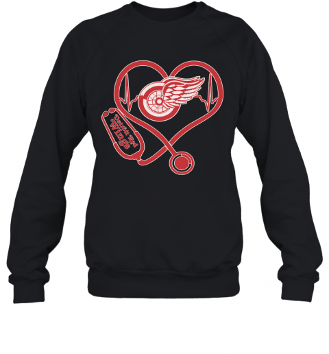 Nurse Heart Detroit Red Wings T-Shirt Unisex Sweatshirt