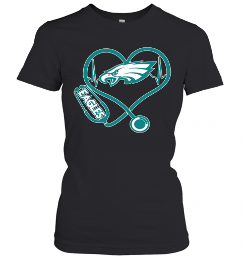 Nurse Heart Philadelphia Eagles T-Shirt Classic Women's T-shirt