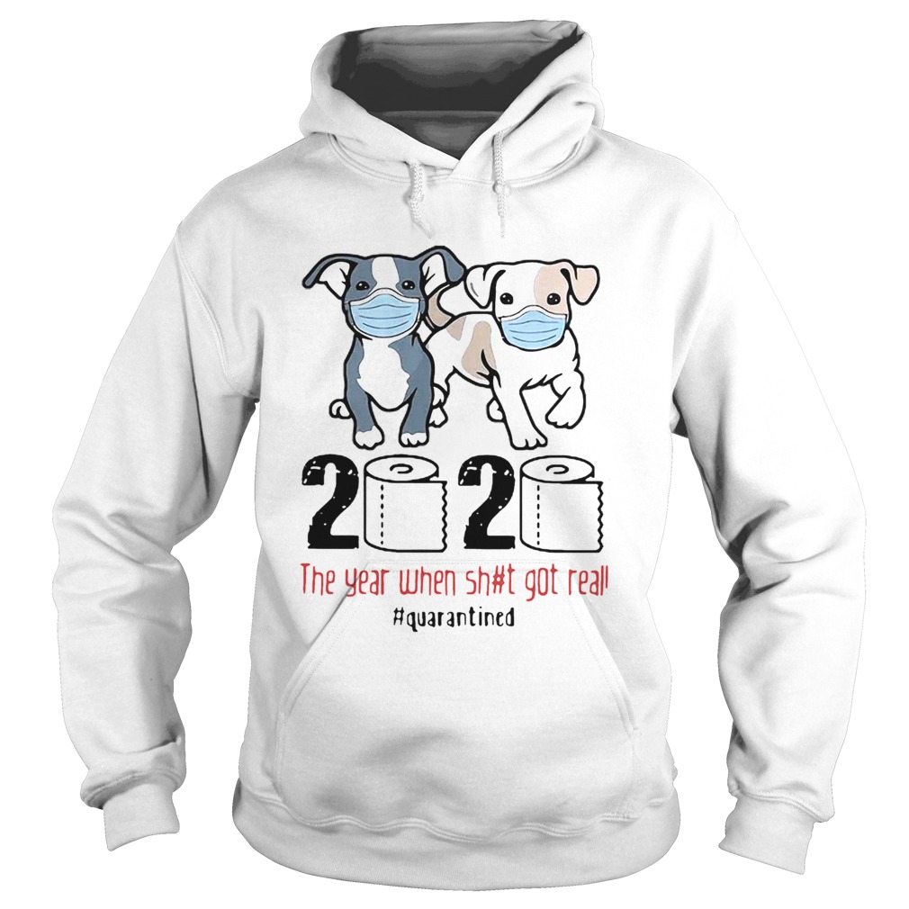 Pit Bull 2020 The Year When Shit For Real Quarantined Hoodie