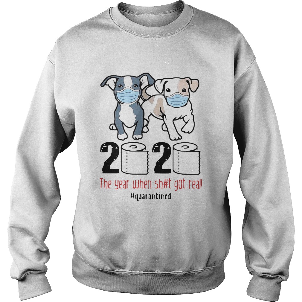 Pit Bull 2020 The Year When Shit For Real Quarantined Sweatshirt