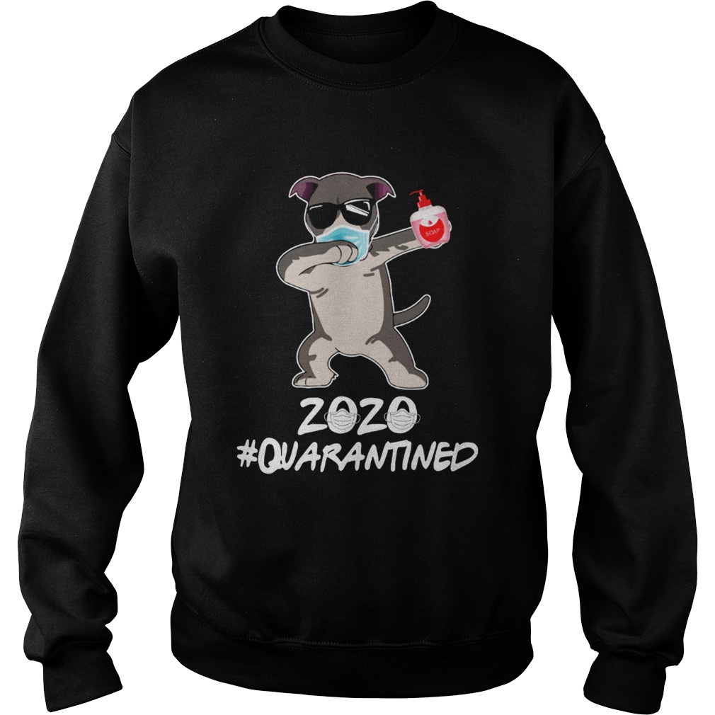 Pit Bull Dog Face Mask Dabbing Soap 2020 Quarantined Sweatshirt