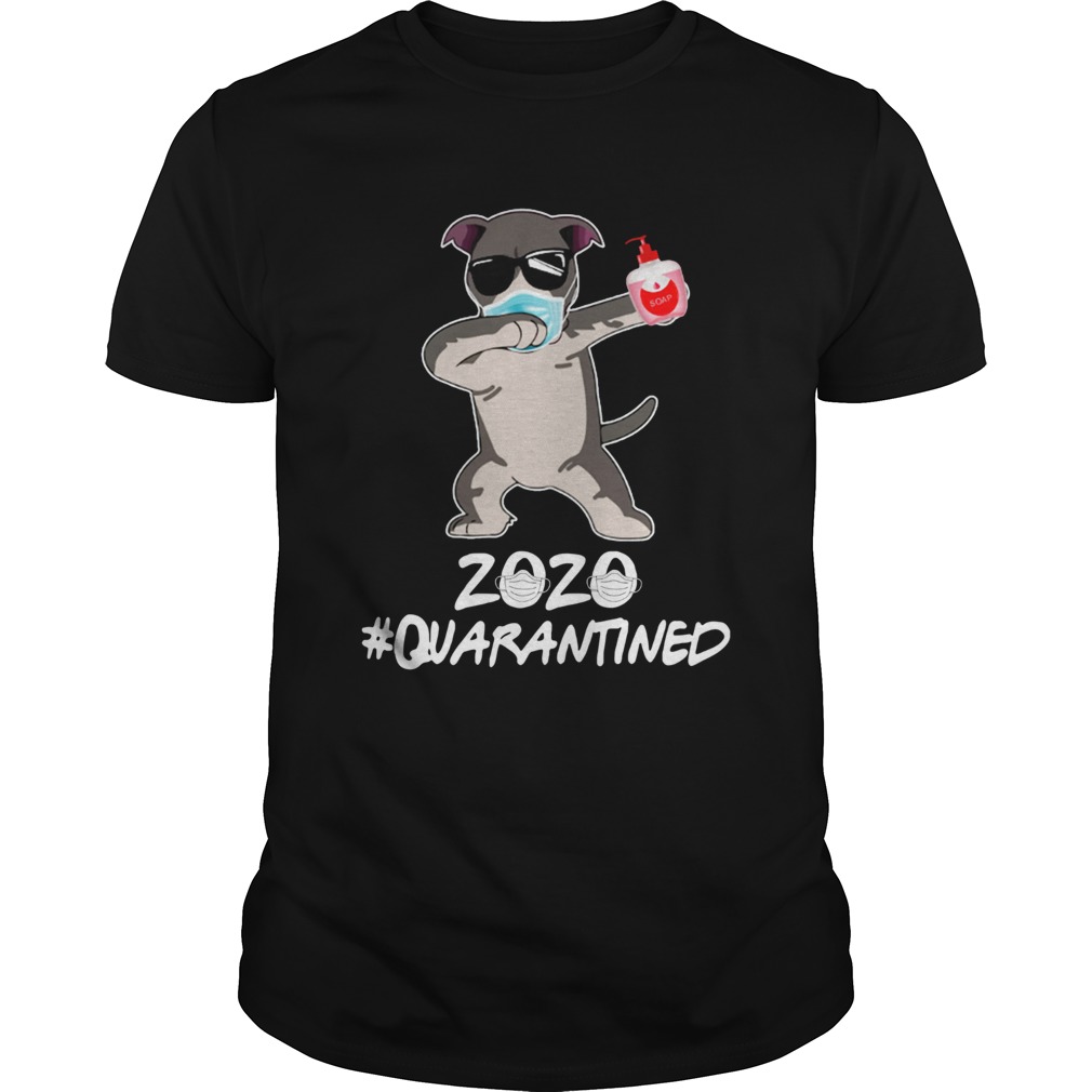 Pit Bull Dog Face Mask Dabbing Soap 2020 Quarantined shirt