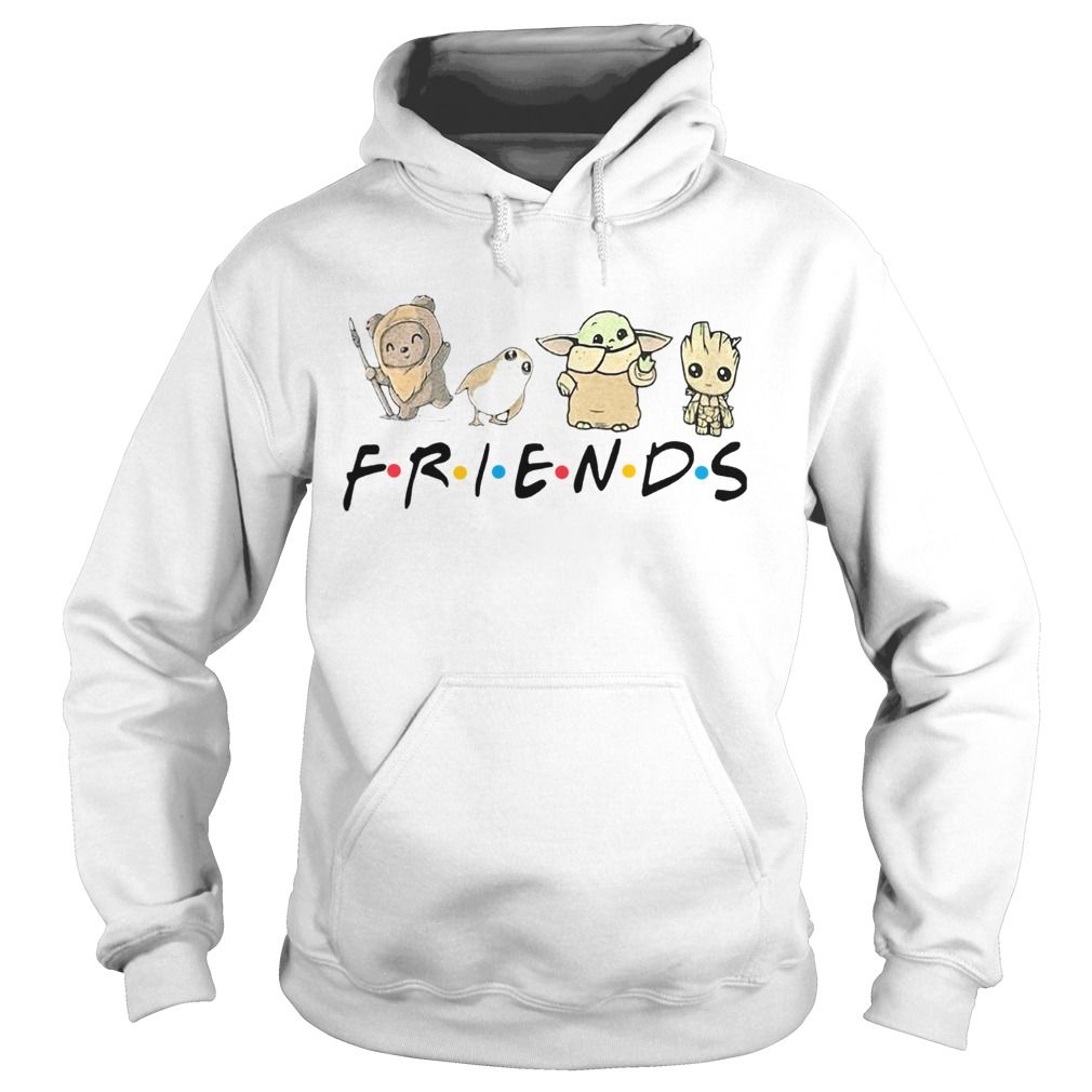 Pooh Penguin Baby Yoda Baby Groot Friends TV Show Hoodie