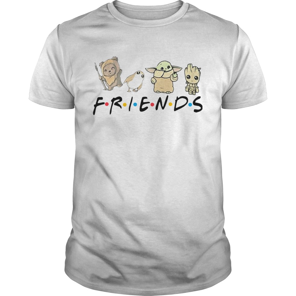 Pooh Penguin Baby Yoda Baby Groot Friends TV Show shirt