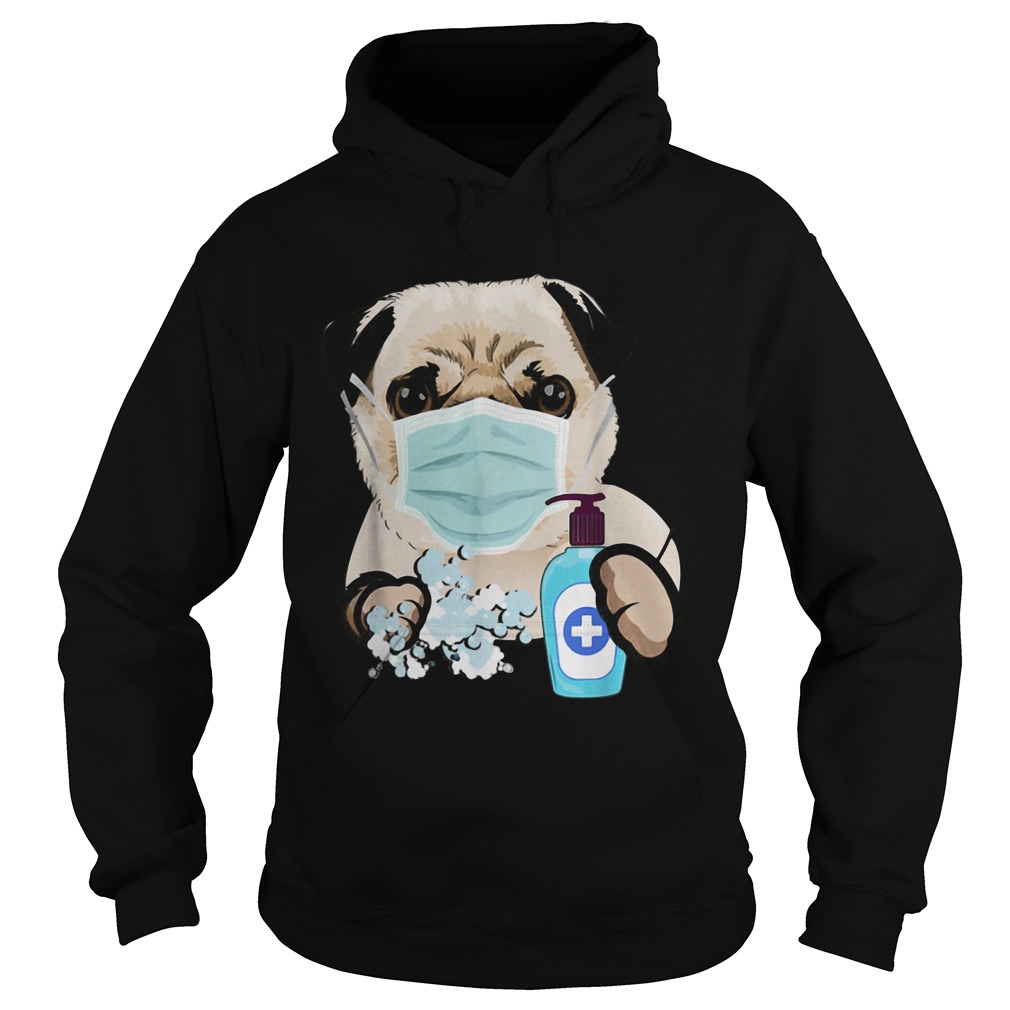 Pug Dog Lover Face Mask Hoodie