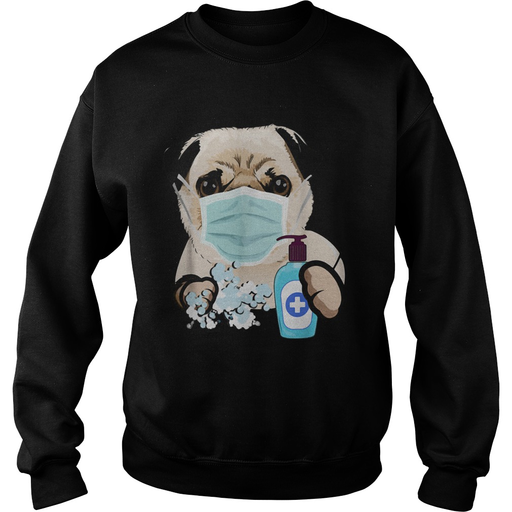 Pug Dog Lover Face Mask Sweatshirt