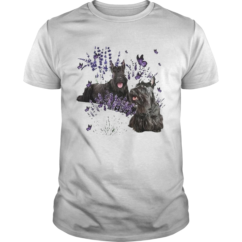 Scottish Terrier And Lavender shirt