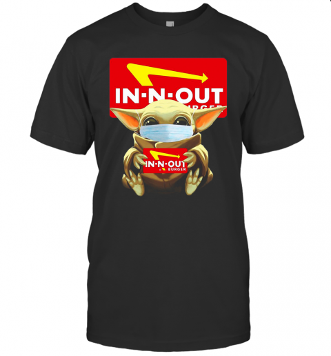 Star Wars Baby Yoda Face Mask Hug In N Out Coronavirus T-Shirt