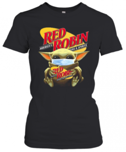 Star Wars Baby Yoda Hug Red Robin Covid 19 T-Shirt Classic Women's T-shirt