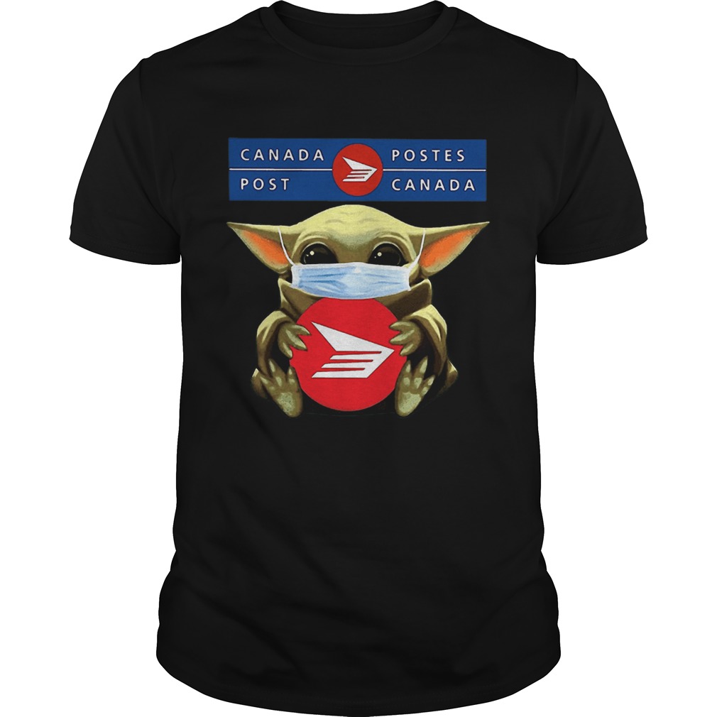 Star Wars Baby Yoda Mask Hug Canada Post COVID19 shirt