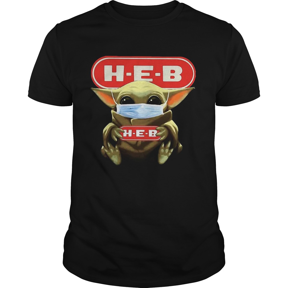 Star Wars Baby Yoda Mask Hug HEB COVID19 shirt