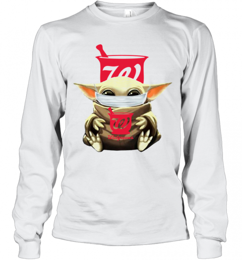 Star Wars Baby Yoda Mask Hug Walgreens T-Shirt Long Sleeved T-shirt 