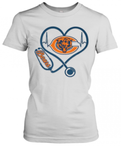 Stethoscope Heart Beat Chicago Bears T-Shirt Classic Women's T-shirt