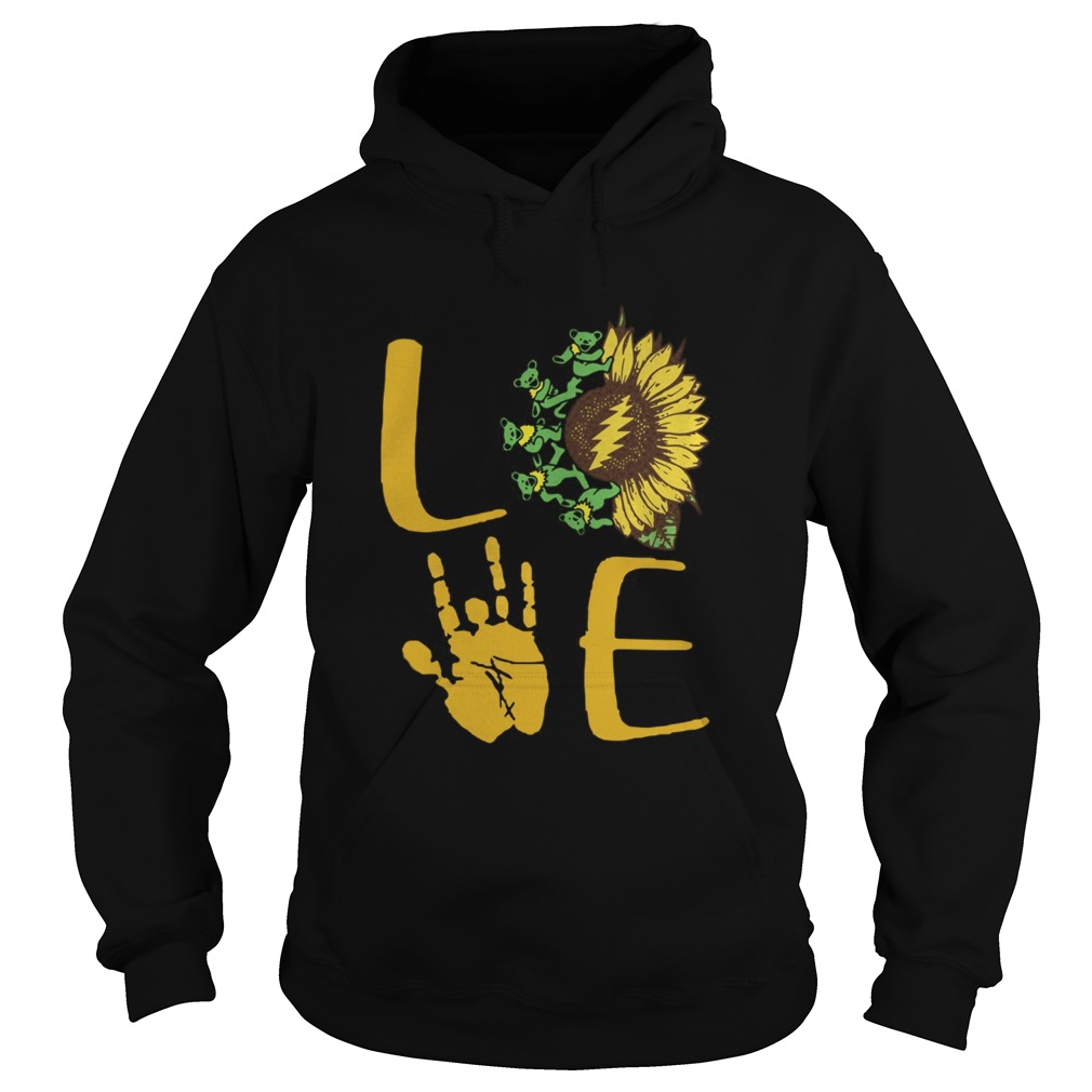 Sunflower Bear Skeleton Hand Love Hoodie