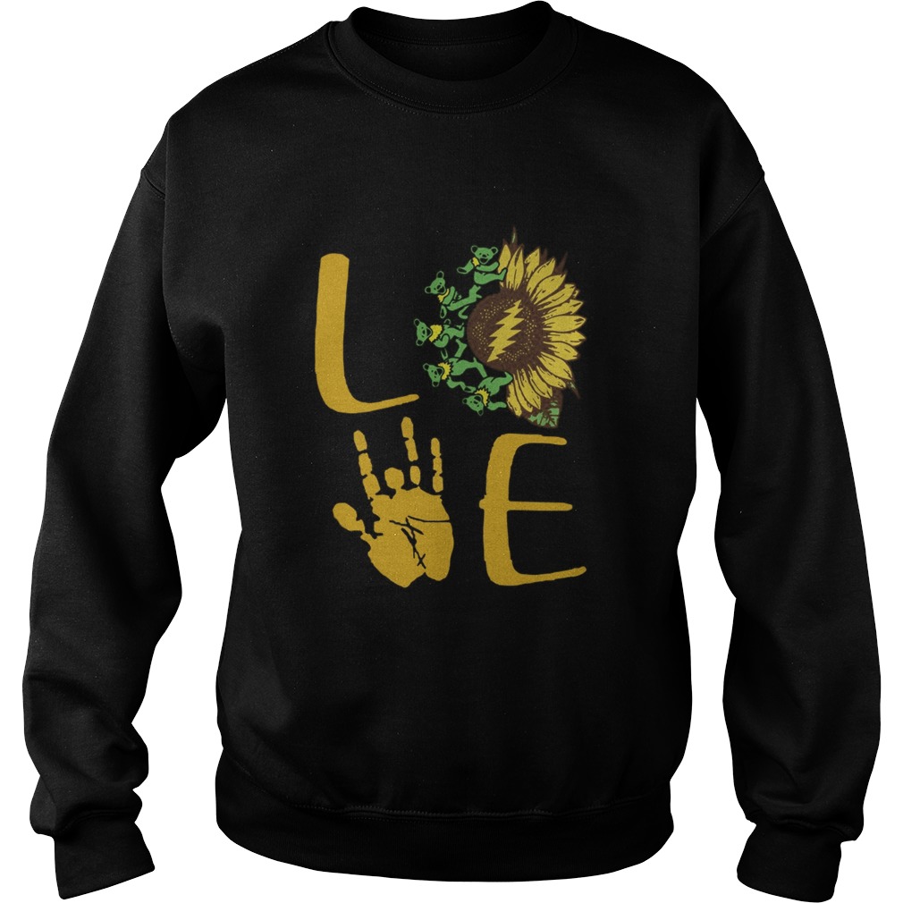 Sunflower Bear Skeleton Hand Love Sweatshirt