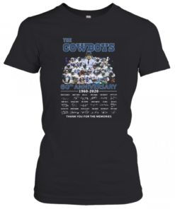 The Dallas Cowboys 60Th Anniversary 1960 2020 Signature Thank You For The Memories T-Shirt Classic Women's T-shirt