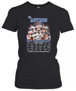 The Houston Astros 58Th Anniversary 1962 2020 Signatures Thank You For The Memories T-Shirt Classic Women's T-shirt