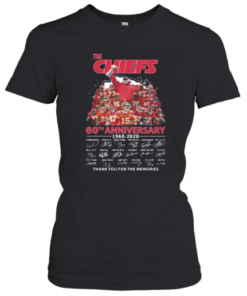 The Kansas City Chiefs 60Th Anniversary 1960 2020 Signatures Thank You For The Memories T-Shirt Classic Women's T-shirt