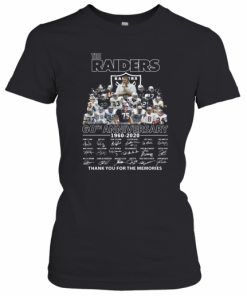 The Raiders 60Th Anniversary 1960 2020 Thank You For The Memories T-Shirt Classic Women's T-shirt