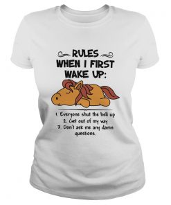 Unicorn Rules When I First Wake Up  Classic Ladies