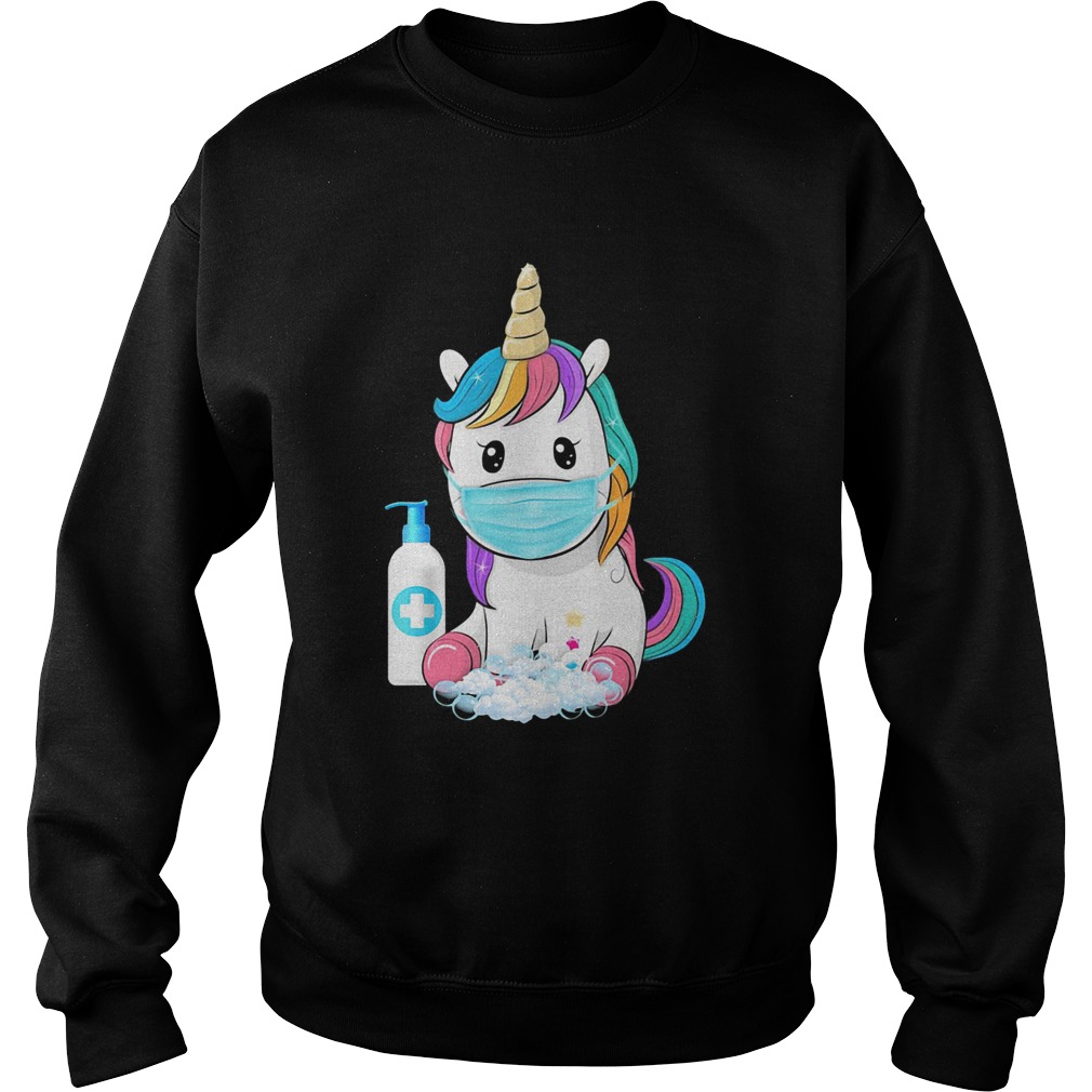 Unicorn mask hand wash Sweatshirt