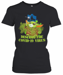 Usaa Baby Yoda Destroy The Covid 19 Virus T-Shirt Classic Women's T-shirt