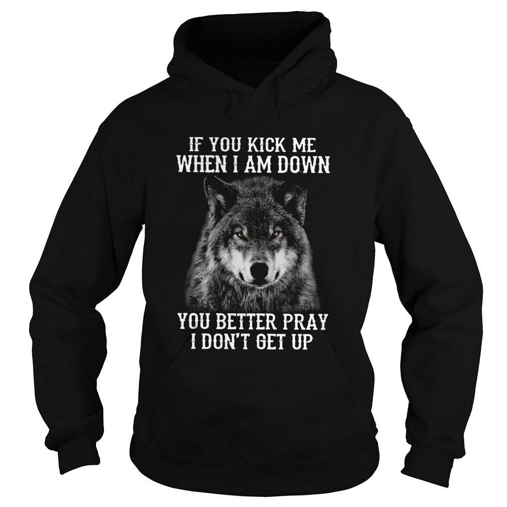 Wolf If You Kick Me When Im Down You Better Pray I Dont Get Up Hoodie