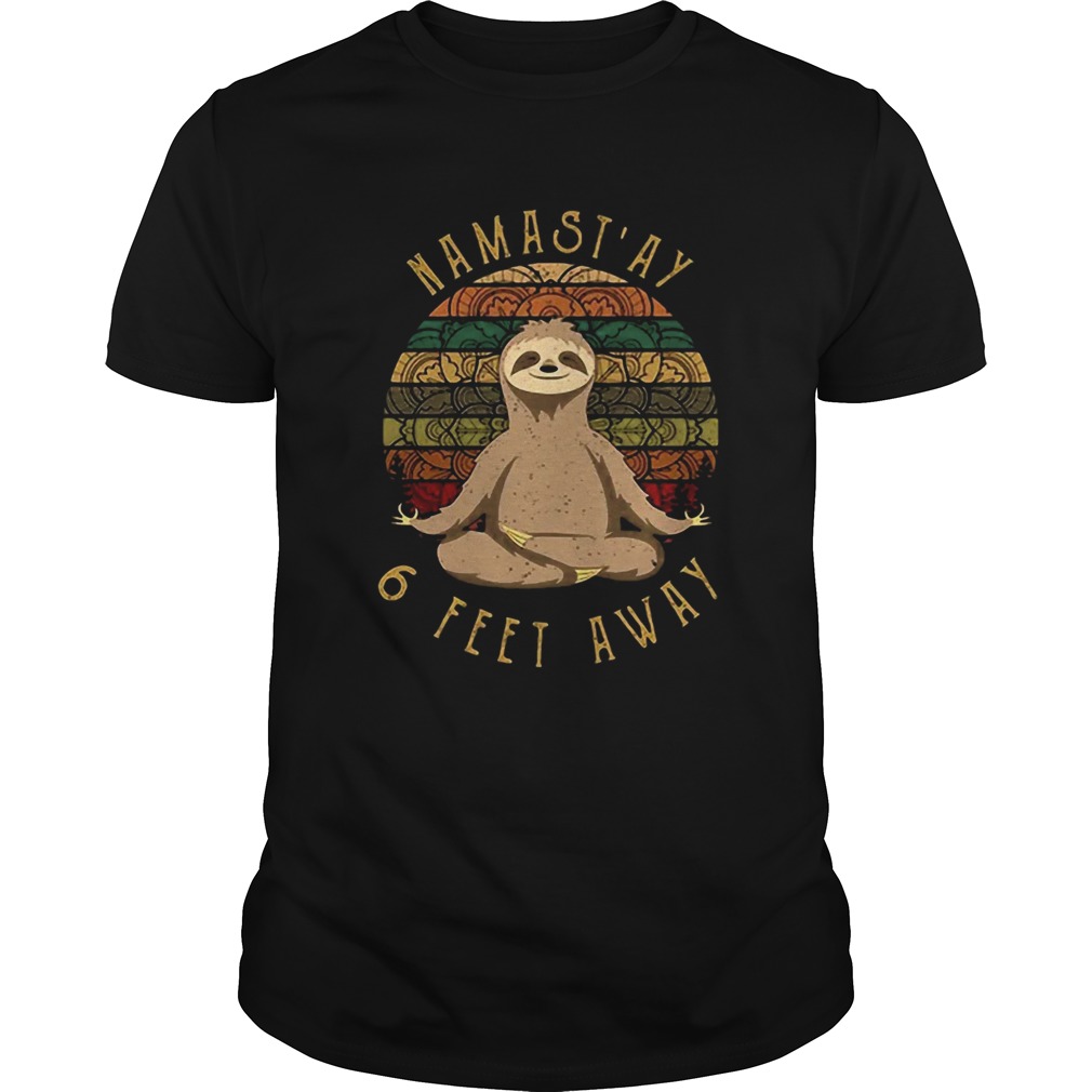 Yoga Sloth Namastay 6 Feet Away Vintage shirt