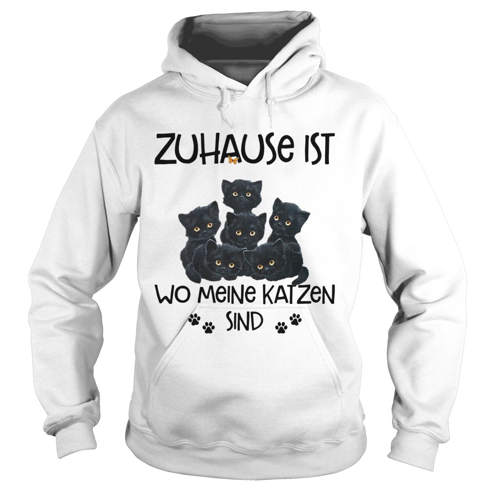 Zuhause Ist Wo Meine Katzen Sind Hoodie