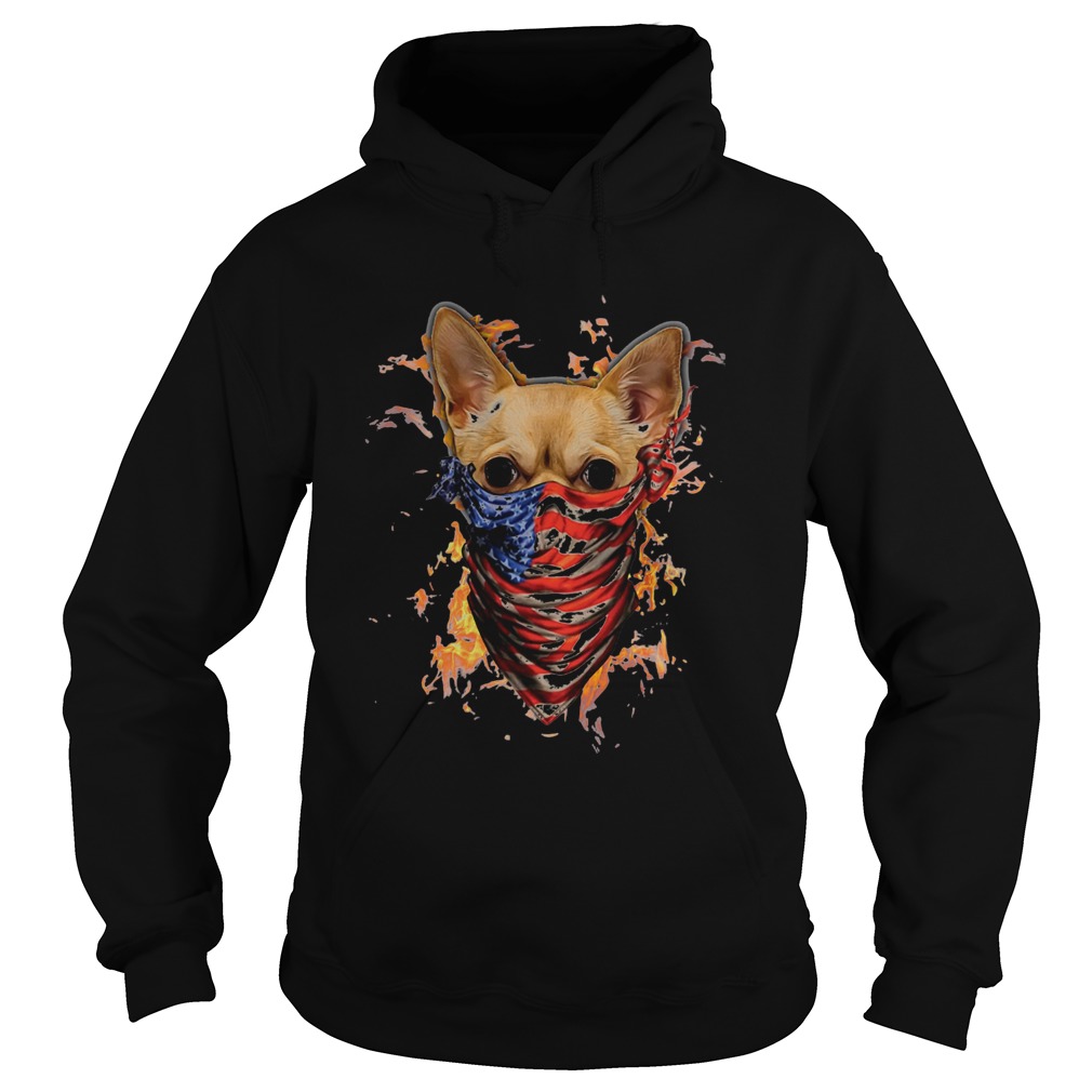 chihuahua mask face american fire in sight Hoodie