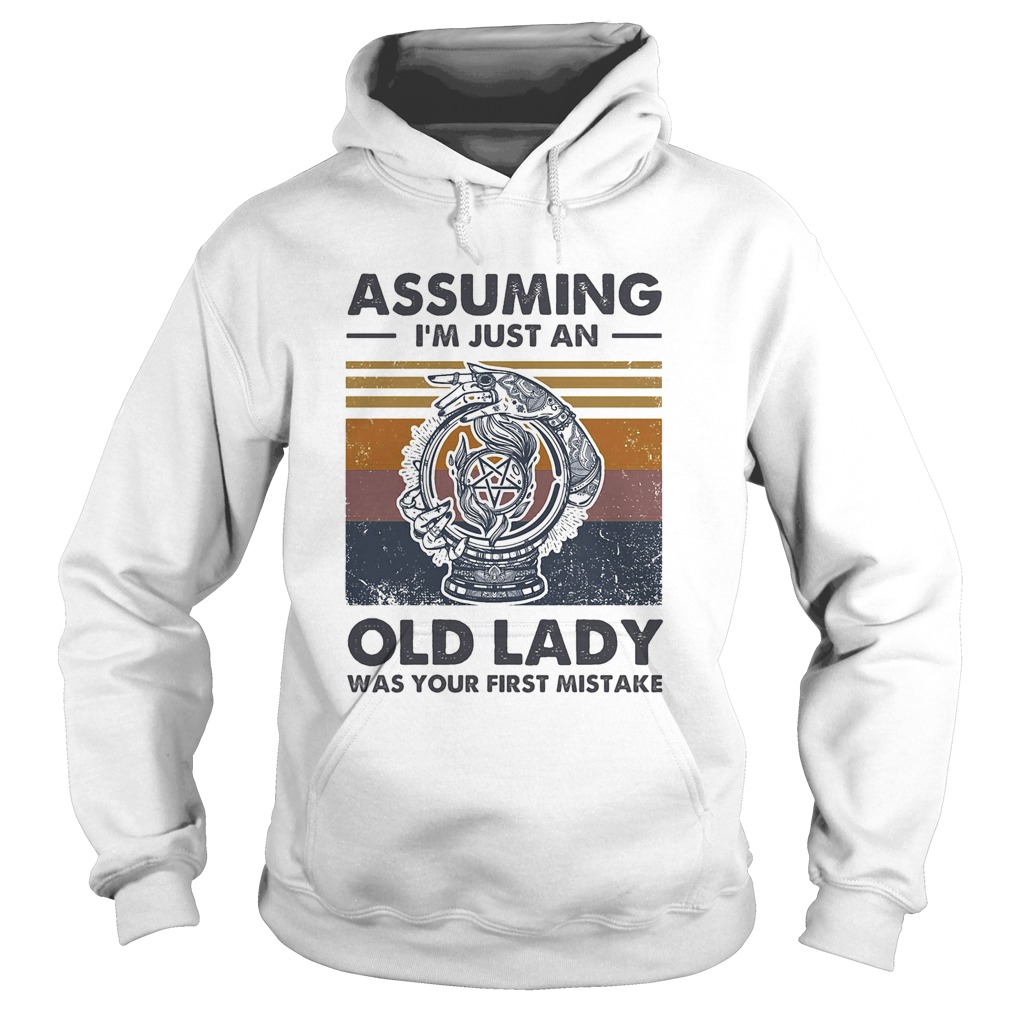 Assuming Im just an old lady was your first mistake vintage Hoodie