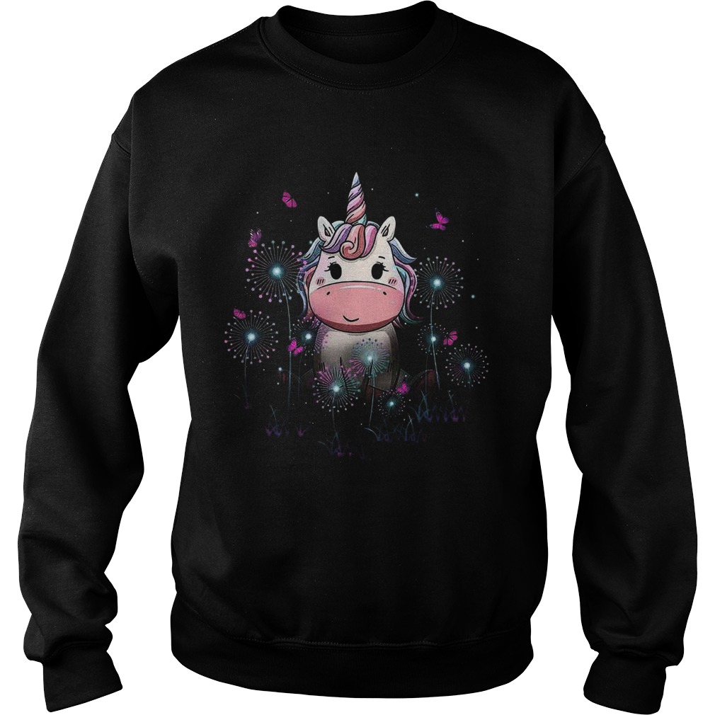 Baby Unicorn Dandelion Flowers Sweatshirt