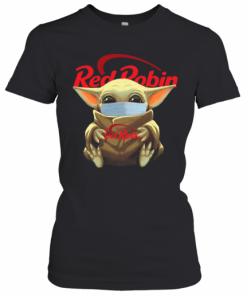 Baby Yoda Face Mask Hug Red Robin T-Shirt Classic Women's T-shirt